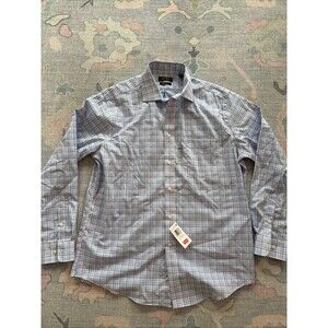 Ralph Lauren Black Label Button Dress Shirt Pink Blue Plaid Men’s L 16.5